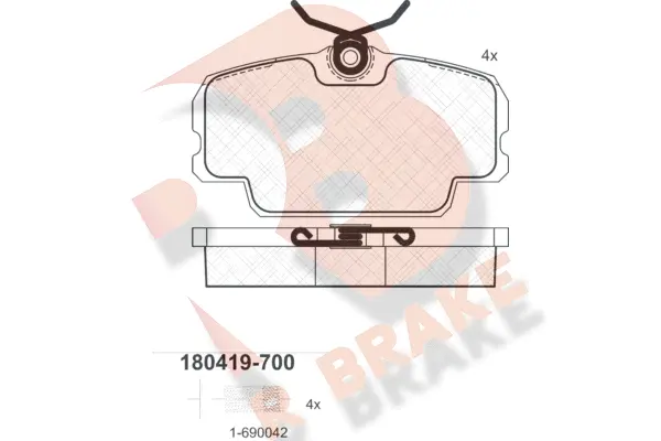 Brake Pad Set, disc brake (RB0419-700)