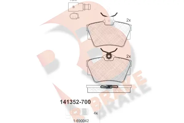 Brake Pad Set, disc brake (RB1352-700)