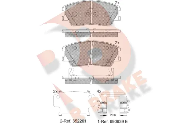 Brake Pad Set, disc brake (RB2402)