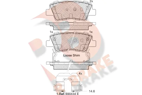 Brake Pad Set, disc brake (RB2036-203)