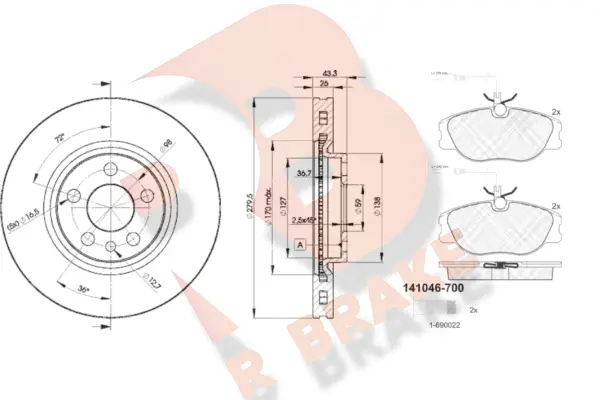 Brake Kit, disc brake (3R10464620)
