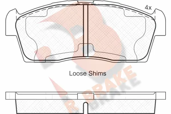 Brake Pad Set, disc brake (RB1833)