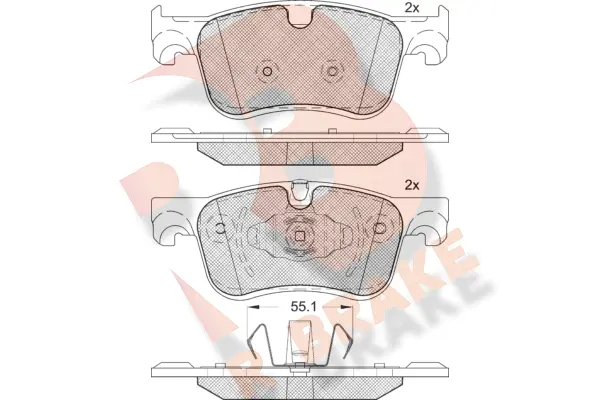 Brake Pad Set, disc brake (RB2158)