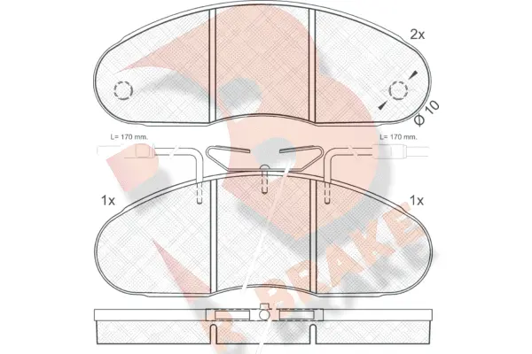 Brake Pad Set, disc brake (RB0560)