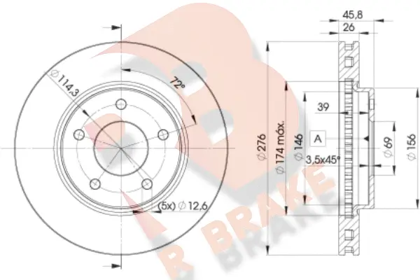 Brake Disc (78RBD25923)