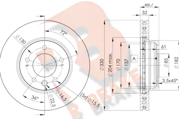 Brake Disc (78RBD13326)