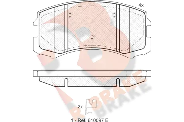 Brake Pad Set, disc brake (RB1618)