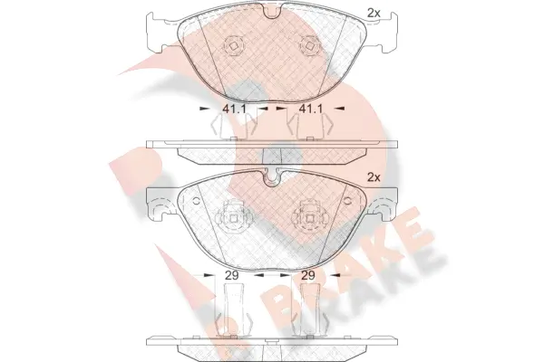 Brake Pad Set, disc brake (RB1980)