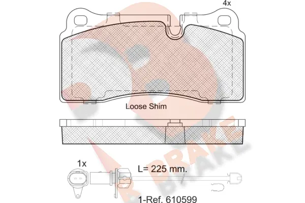 Brake Pad Set, disc brake (RB2121-203)