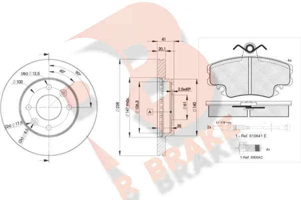 Brake Kit, disc brake (3R09936572)