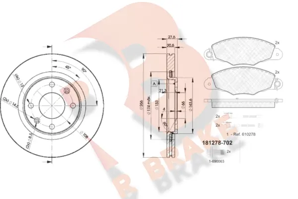 Brake Kit, disc brake (3R12784697)