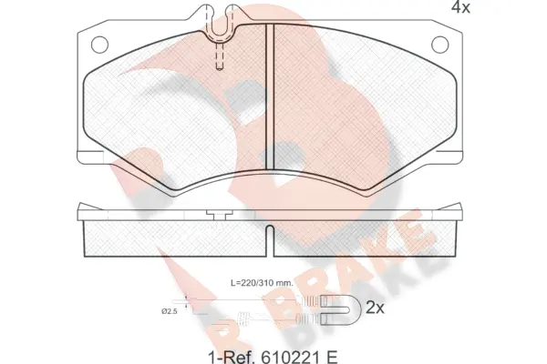 Brake Pad Set, disc brake (RB0405-113)