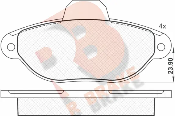 Brake Pad Set, disc brake (RB1018)
