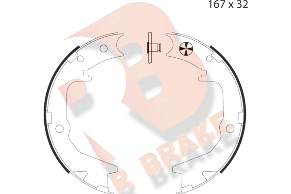 Brake Shoe Set, parking brake (79RBPB4034)