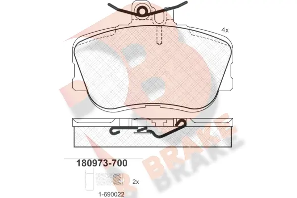 Brake Pad Set, disc brake (RB0973-700)