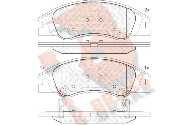 Brake Pad Set, disc brake (RB1708)