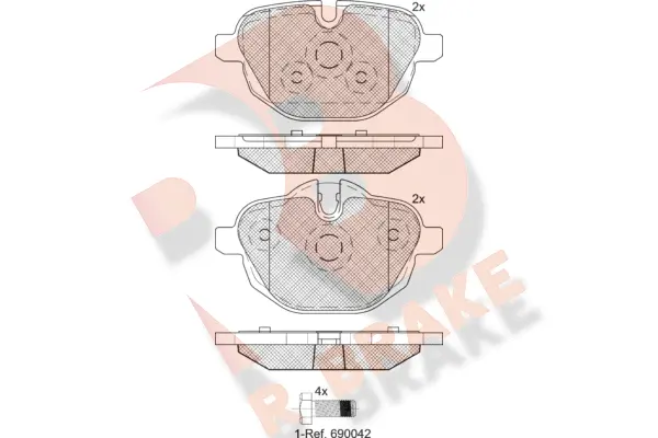 Brake Pad Set, disc brake (RB2004)