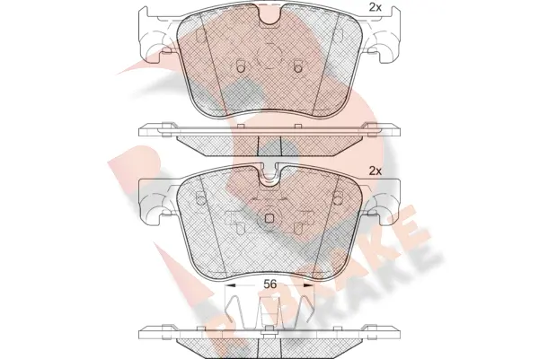 Brake Pad Set, disc brake (RB2166)