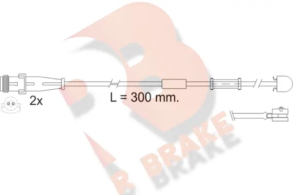 Warning Contact, brake pad wear (610504RB)
