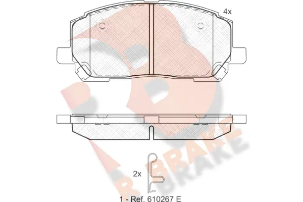 Brake Pad Set, disc brake (RB1705)