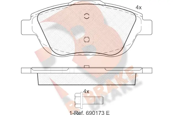 Brake Pad Set, disc brake (RB1925)