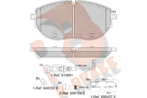 Brake Pad Set, disc brake (RB2401)