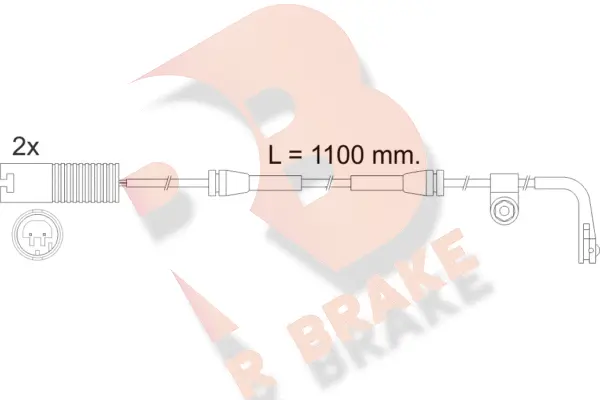 Warning Contact, brake pad wear (610457RB)
