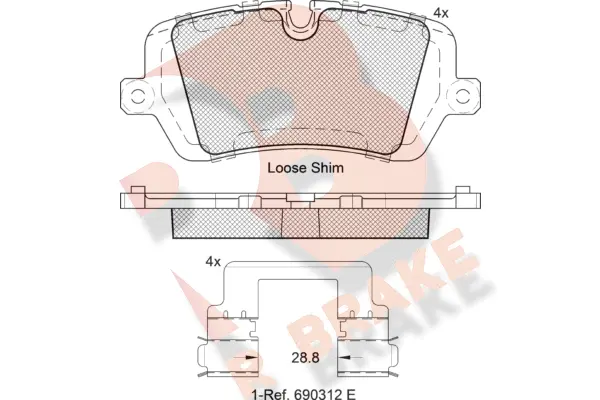 Brake Pad Set, disc brake (RB2120)