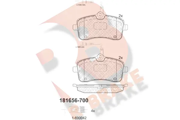 Brake Pad Set, disc brake (RB1656-700)
