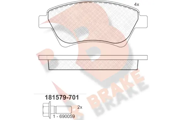 Brake Pad Set, disc brake (RB1579-701)