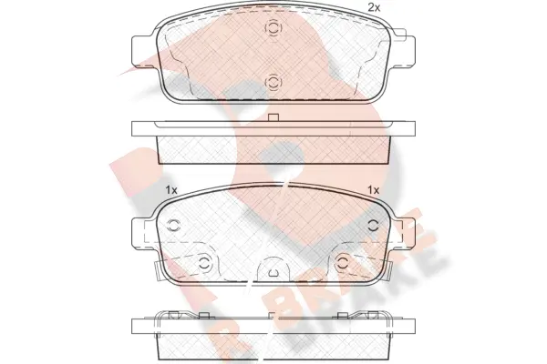 Brake Pad Set, disc brake (RB1943)