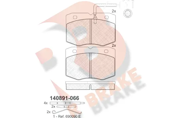 Brake Pad Set, disc brake (RB0891)