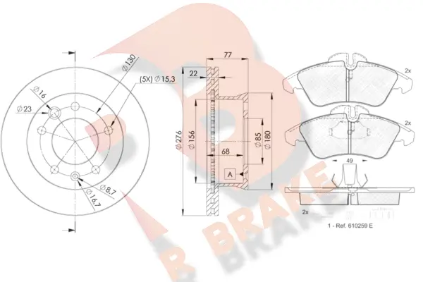 Brake Kit, disc brake (3R11040181)