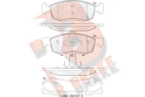 Brake Pad Set, disc brake (RB1924)
