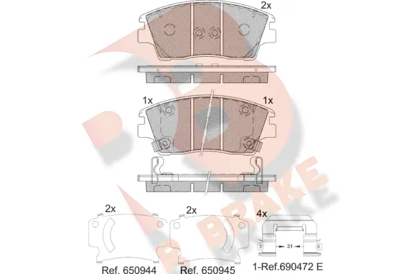 Brake Pad Set, disc brake (RB2277)