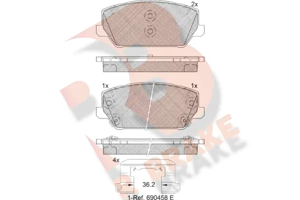 Brake Pad Set, disc brake (RB2306)