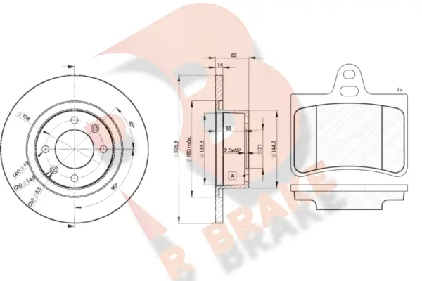 Brake Kit, disc brake (3R14074754)