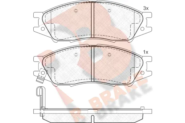 Brake Pad Set, disc brake (RB1635)