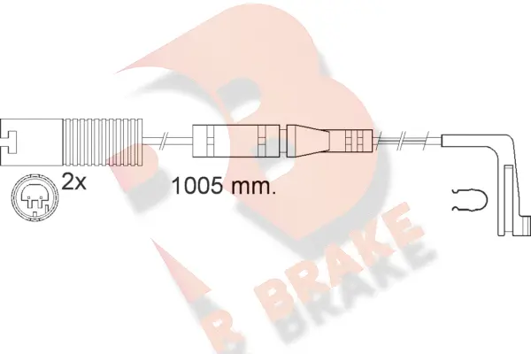 Warning Contact, brake pad wear (610537RB)