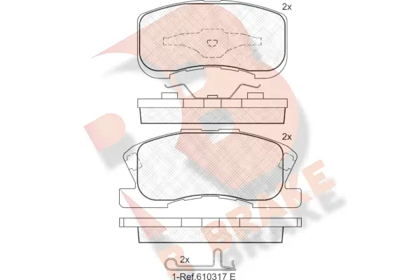 Brake Pad Set, disc brake (RB1342)
