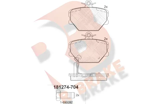 Brake Pad Set, disc brake (RB1274-704)