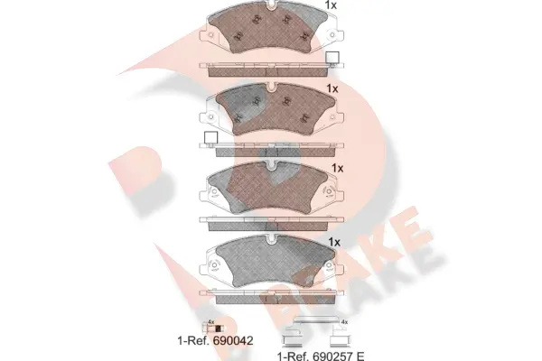 Brake Pad Set, disc brake (RB1957-203)