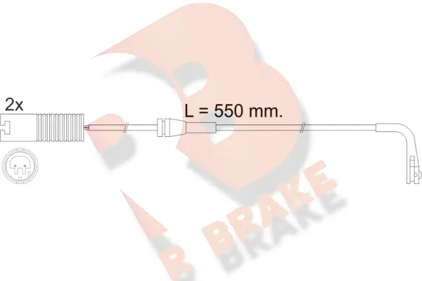 Warning Contact, brake pad wear (610388RB)