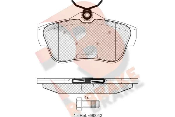 Brake Pad Set, disc brake (RB1823)