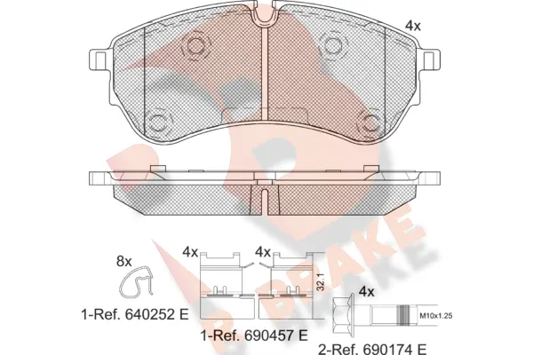 Brake Pad Set, disc brake (RB2284)