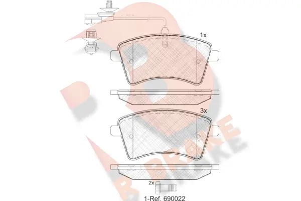 Brake Pad Set, disc brake (RB1854-203)