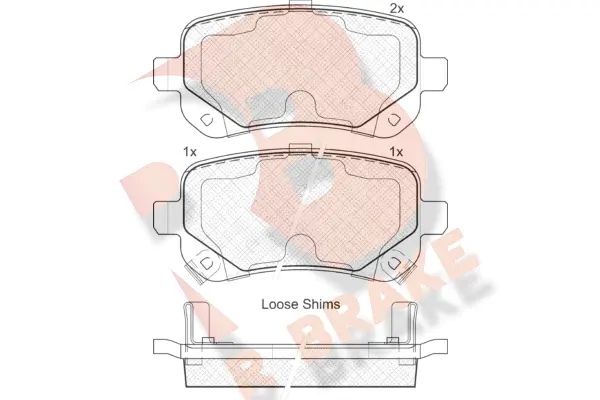 Brake Pad Set, disc brake (RB1910)