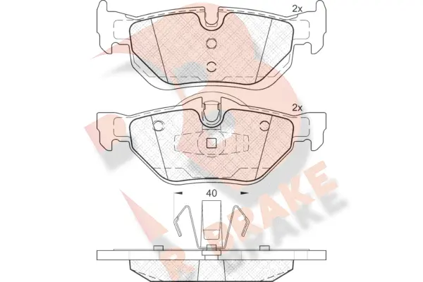 Brake Pad Set, disc brake (RB1663)
