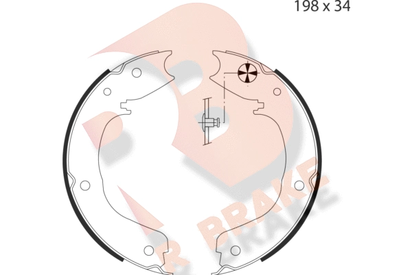 Brake Shoe Set, parking brake (79RBPB4035)