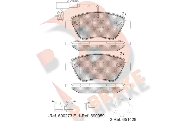 Brake Pad Set, disc brake (RB1444-208)